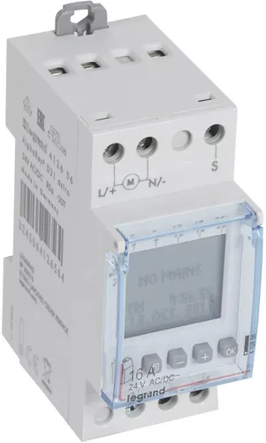 Legrand Zeitschaltuhr digital AlphaRex D21 - Digitale Zeitschaltuhr mit 1 Kanal, ideal für die automatische Steuerung von Geräten und energiesparend im Einsatz.