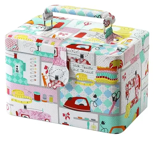 Kobolo Nähkorb Nähkästchen multicolor mit Griff von Kobolo