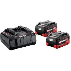 Metabo Basis-Set Akkuset 2 x 18V 5,5 Ah LiHD - inkl. Ladegerät ASC 30-36 V AIR COOLED, leistungsstark und effizient für professionelle Anwendungen