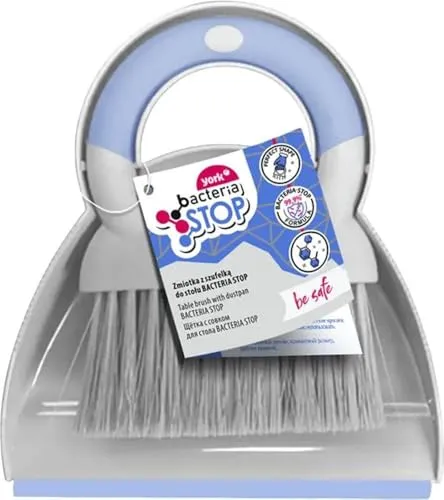 York Handfeger Und Schaufel Besen Und Kehrschaufel Set Für Tisch Mit Silbermikropartikeln Klein Tischbesen Tischfeger Kehrblech Tischkehrset Grau Blau