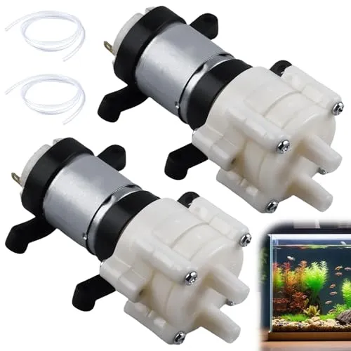 Stück 12V Membranpumpen: 385 DC Wasserdruck Membranpumpe 1-2 l/min, Mini Wassersaugpumpe, selbstansaugend, 12V Mini Elektrische Wasserabsaugpumpe für Tee, 2