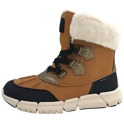 Geox J FLEXYPER Girl B AB Snow Boot, Whisky/Black, 38 EU - Wanderschuhe mit optimaler thermischer Isolierung für Kälteschutz, maximale Wasserundurchlässigkeit und Atmungsaktivität, ideal für Regenwetter und unwegsames Gelände.