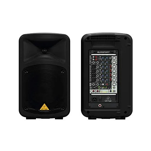 Behringer EPS500MP3 Lautsprecheranlage - Freistehende Lautsprecheranlage mit 500 W Leistung, ideal für Veranstaltungen und Partys, mit integrierter MP3-Player-Funktion für grenzenlosen Musikgenuss.