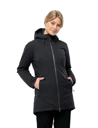 Jack Wolfskin Damen STIRNBERG INS JKT W - Leichte Steppjacke in Schwarz, Größe S - Funktionsjacken mit leicht taillierter Silhouette und hohem Tragekomfort für aktive Frauen.