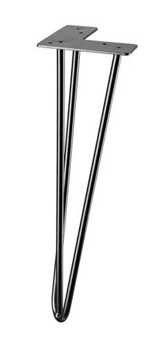 Hettich Hairpin 40 x 12 x 12 cm Stahl schwarz matt - 1 Stück  Tischbein