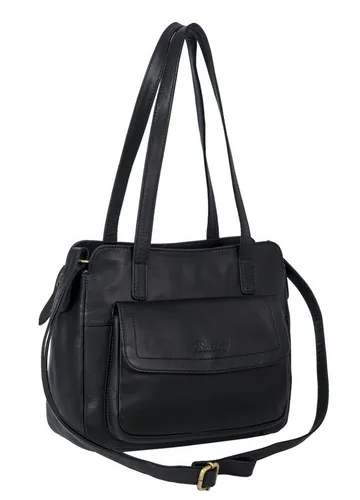 Benthill Handtasche Damen - Echt Leder Vintage Henkeltasche - Handtasche aus hochwertigem Echtleder mit praktischem Reißverschlussfach und verstellbarem Umhängegurt, ideal für stilbewusste Frauen.