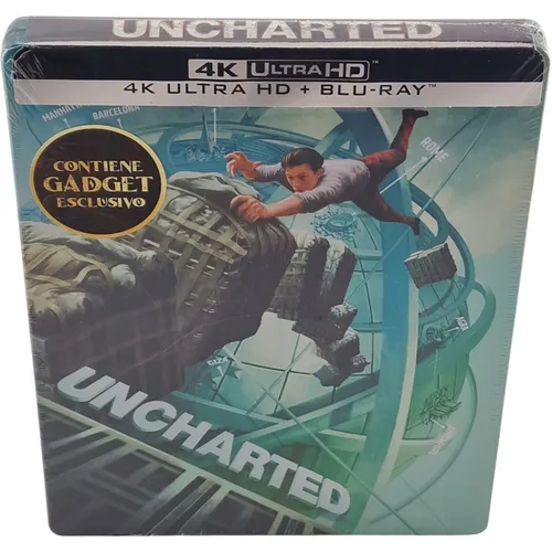Uncharted Steelbook 4K Blu-ray Ultra HD 2022 Mark Wahlberg Zone B Neu