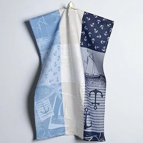 SANDER Geschirrtuch Abtrockentuch Baumwolle Küche Maritim SAILOR 50x70cm