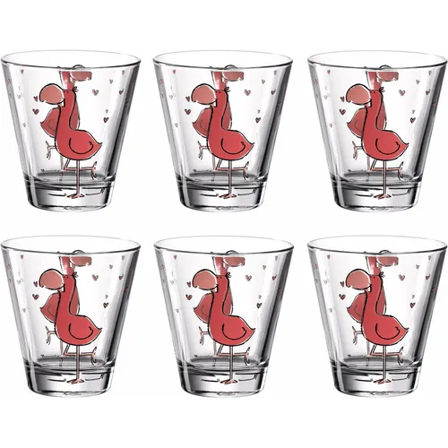 LEONARDO Kinderbecher BAMBINI Flamingo, 6-teiliges Set in rot von LEONARDO
