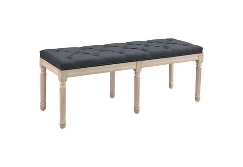 HOMCOM Polsterbank Sitzbank Vintage (Schlafzimmerbank, 1-St., Bettbank), bis 120 kg Belastbar, 117x40x48cm, Dunkelgrau