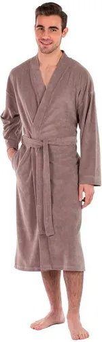 framsohn frottier Bademantel Herren - Leichter Jerseybademantel mit Kimono-Kragen - Bequemer und leichter Bademantel für Herren in XL, aus hochwertigem Jersey, ideal für entspannte Momente. Mit praktischen Eingrifftaschen und Gürtel für optimalen Tragekomfort.