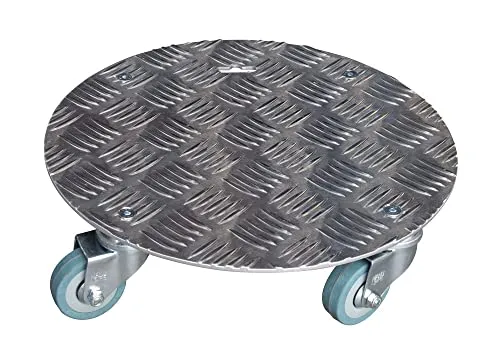 Louis Moulin 8048 Pflanzenroller aus Aluminium, rund, 30 cm in silber von Louis Moulin