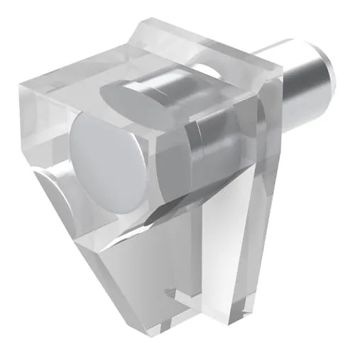 SOTECH 50 Stück Bodenträger SAFETY transparent für Bohrloch 5 mm Fachbodenträger zum Einstecken für Holz- und Glasböden
