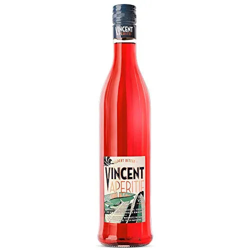 VINCENT Aperitif - fruchtiger Bitter-Aperitif der Schwarzwälder Hausbrennerei Schladerer mit feinen Himbeernoten, perfekt als Spritz oder mit Tonic (1 x 0.7 l)