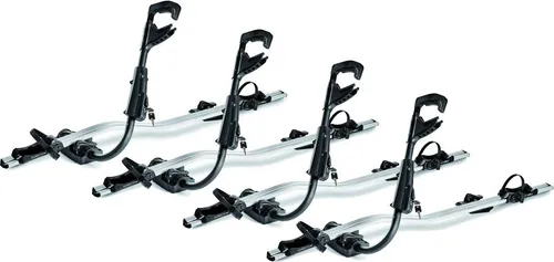 4x Fast Rider Alu Fahrradträger + Dachträger Set für Jeep Renegade (BU) - Fahrradträger Set für Jeep Renegade (BU) ab 2014, inkl. 4 abschließbare Halterungen und stabilen Dachträgern für bis zu 4 Fahrräder – ideal für den komfortablen Transport!