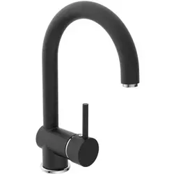 eisl Küchenarmatur FUTURA C - 360° schwenkbar mit Energiesparfunktion - Elegante Armatur in Schwarz matt, ideal für Doppelspülbecken. Energiesparender Einhebelmischer mit Cold Start Funktion für umweltfreundlichen Wasserverbrauch.