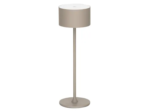 ENOVALITE LED-Akku-Tischleuchte ELED700401, dimmbar & CCT, sand - Tischleuchte mit stufenlos einstellbarer Farbtemperatur und bis zu 48 Stunden Akkulaufzeit. Ideal für stimmungsvolle Abende drinnen und draußen. Modernes Design, wetterfest und bequem via USB-C aufladbar.