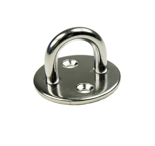 KAMERO Edelstahl V4A, Augplatte rund D10 D=60mm Mastplatte Deckenhaken Wandhaken