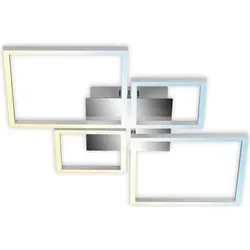 Briloner Leuchten LED Deckenleuchte 3093-018, dimmbar mit Fernbedienung - Moderne Deckenlampe mit Farbtemperatursteuerung, individuell dimmbar und mit Nachtlichtfunktion. Ideal für Wohnzimmer und Schlafzimmer, energiesparend mit 38W und bis zu 4000 Lumen.