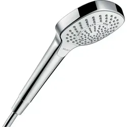 hansgrohe Croma Select E Multi Handbrause 26811400 - Duschkopf in Weiß Chrom, EcoSmart Technologie für Wasserersparnis und Komfort