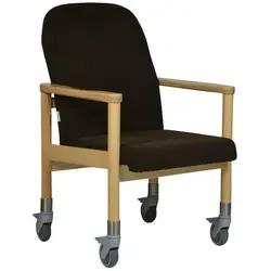 Devita Stuhl Pflegestuhl Trippelstuhl Seniorenstuhl LÜBECK große Rollen bis 120 kg (kein Set) braun