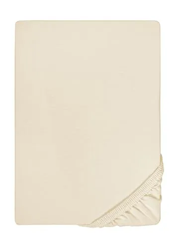 biberna Jersey-Elastic-Spannbetttuch kitt 140x200 cm in beige von biberna