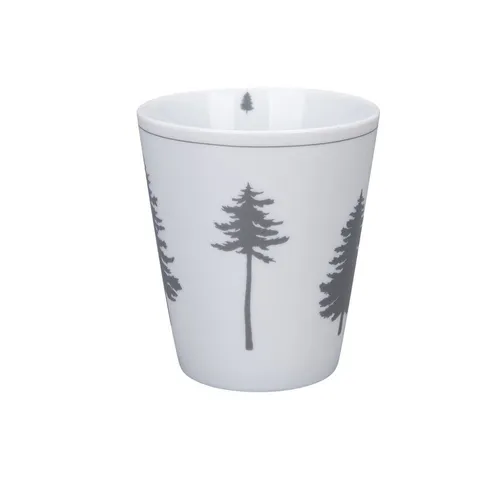 Krasilnikoff Tasse Happy Mug CUP Weihnachten Hipster Deer Tannen Sterne Porzellanbecher, Spülmaschinen- und mikrowellengeeignet Hochwertiges Porzellan