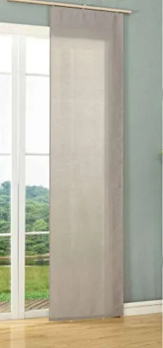 Schiebegardine Flächenvorhang Wildseide Optik Vorhang Gardine, 245x60 cm (Höhe x Breite), Grau, 85620