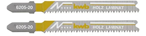 kwb Stichsägeblätter für Holz aus stabilem Bi-Metall mit Einnockenschaft (T-Schaft), Einstichzahn, optimaler Sägemehltransport, langanhaltende Schärfe, polierte Oberfläche, für feine Schnitte