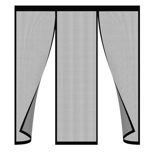 Magnet Insektenschutz Türvorhang 140x195 cm – Fliegennetz für Balkon und Terrassentüren