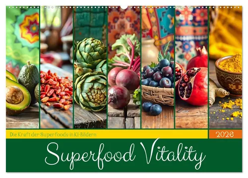 CALVENDO Wandkalender Superfood Vitality - Die Kraft der Superfoods in KI-Bildern (Wandkalen