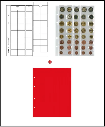 1-LINDNER-MU40R-Multi-Collect-Münzhüllen-5x-Euro-Kursmünzensätze-KMS-+-ZWL