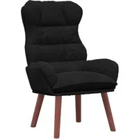 vidaXL Entspannungsstuhl Schwarz, Samt - Fernseh- & Relaxsessel mit ergonomischem Design und weichem Velvet-Stoff für ultimativen Komfort. Ideal zum Entspannen und Lesen, passt perfekt in moderne Wohnräume.