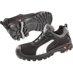 Puma Safety Sicherheitsschuhe Cascades Low S3, Schwarz, 44 - Herren Industrie & Handwerk Schuhe mit 100% metallfreiem Schutz, atmungsaktivem Futter und hochwertigem Vollrindleder für optimalen Komfort und Sicherheit.