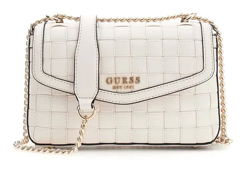 Guess Schultertasche Convertible Xbody Flap Bag in Cream White - Stylische Schultertasche mit verstellbarem Riemen, ideal für den täglichen Gebrauch. Kompakt und elegant mit praktischer Überschlagklappe und Magnetverschluss.
