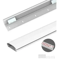 conecto Kabelkanal zum Kleben oder Schrauben PVC oder Alu, 50-100cm weiß 50 cm