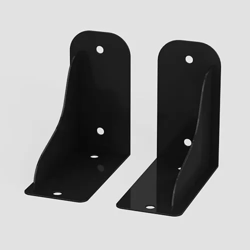 Colours-Manufaktur Wandhalterung Wandhalter für Außenschwibbogen Schwibbogen Lichterbogen Metall Außen Außen-Bereich - schwarz glänzend