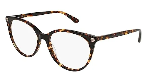 Gucci GG0093O Blonde Havana Damenbrille in braun von GUCCI