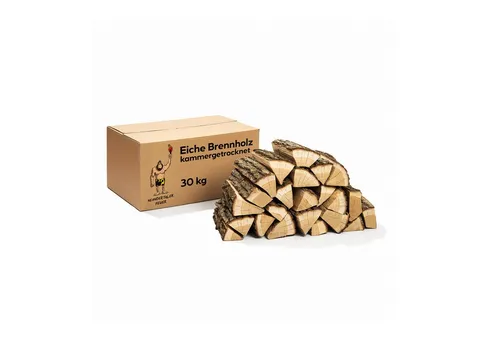 Neandertaler Feuer Kaminholz Brennholz Eichenholz Grillholz Hartholz Eichen Feuerholz Holz, 30 kg