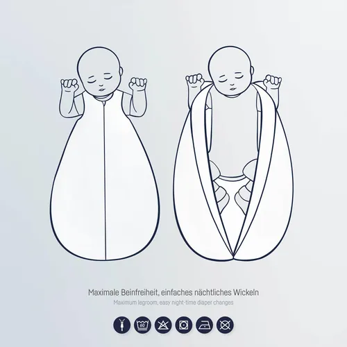 Julius Zöllner Sommerschlafsack Jersey Little Bow 50/56 - Schlafsäcke, aus 100% Jersey-Baumwolle für optimalen Komfort und Atmungsaktivität, perfekt für warme Nächte.