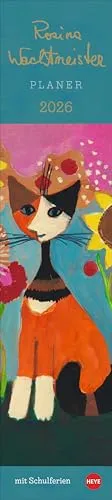 Rosina Wachtmeister Langplaner 2026: Dekorativer Kalender für Büro und Zuhause mit viel Platz für Notizen und den bekannten Katzenmotiven. Praktischer ... 2026. (Streifenplaner Kalender Heye)