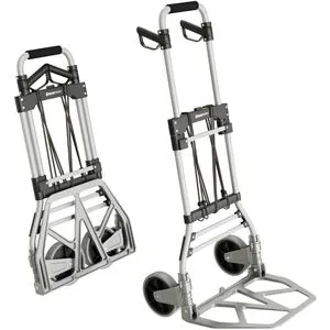 ATHLON TOOLS Schwerlast-Sackkarre klappbar 150 kg - Aluminium - Sackkarren für mühelosen Transport von Lasten bis 150 kg, leicht und stabil, mit großen, leise rollenden Rädern und platzsparendem Klappmechanismus.