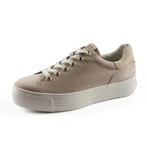 Paul Green Sportlicher Schnürer Beige EUR 40 - Sneaker mit sportlichem Design, aus hochwertigem Leder, ideal für Alltag und Freizeit, komfortable Gummisohle für optimalen Halt.