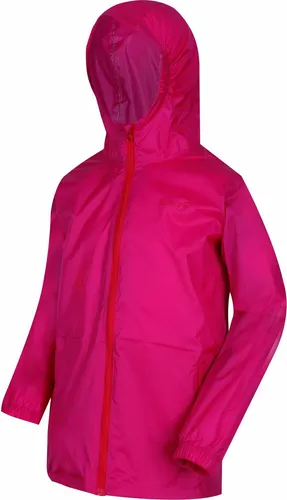 Regatta Pack It III mackintosh Mädchen rosa 9-10 Jahre - Funktionsjacke, wasserdicht und atmungsaktiv mit Isolite 5000-Gewebe, ideal für Abenteuer bei jedem Wetter - leicht verstaubar in eigener Tasche.