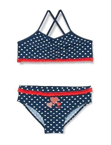 Playshoes Badeanzug Schwimmanzug Mädchen mit Herzchen - Badeanzug für Mädchen mit UV-Schutz 50+, ideal für heiße Sommertage am Meer oder im Schwimmbad. Aus schnelltrocknendem Material, maschinenwaschbar bei 30°C.
