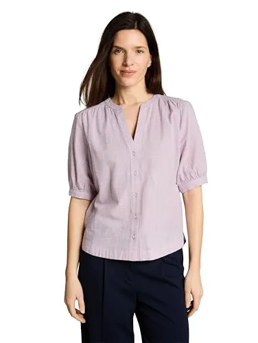 TOM TAILOR Damen Bluse 1049798, 36847-Light Elderberry, Größe 36 - Stylische kurzärmlige Bluse von Tom Tailor für Damen. Ideal für warme Tage mit optimaler Passform und hohem Tragekomfort.