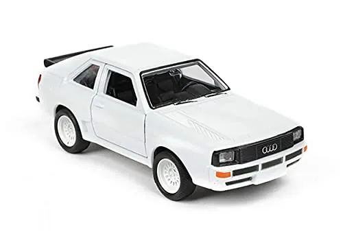 ECO Audi Sport Quattro 11,5cm Modellauto Rückzug Metall Modell Auto Spielzeugauto Knder Geschenk Fahrzeug 41 (Weiss)