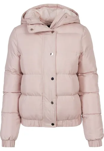 Urban Classics Damen Hooded Puffer Jacket - Funktionsjacke in lightrose, warm gefüttert und stylisch mit gerafften Bündchen. Ideal für vielseitige Winter-Outfits und hält dich bei Kälte schön warm.