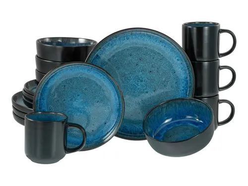 CreaTable Kombiservice 16-tlg in Nordic Fjord Blue von CreaTable