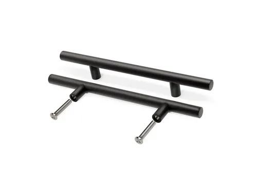 Prima-Online Möbelgriff Möbelgriff Küchengriff Schrankgriff mit Schrauben Schwarz Matt 10-50cm (10-St)